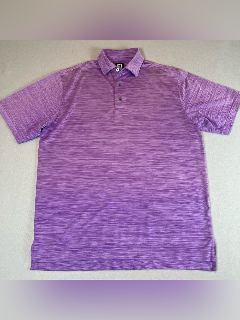 Lot of 2 FootJoy Golf Polo Shirts Men's Medium Purple Heather Solid Performance